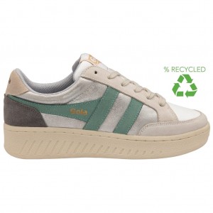 Gola Classics Superslam Blaze Sneakers Plateadas Verde Gris Colombia | 937KZIWCR