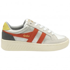 Gola Classics Superslam Blaze Sneakers Plateadas Coral Colombia | 120VIKAJU