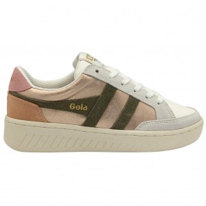 Gola Classics Superslam Blaze Sneakers Rosas Doradas Kaki Coral Rosas Colombia | 371DMYXPS