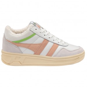 Gola Classics Swerve Sneakers Blancas Rosas Verde Colombia | 759SOZEBT
