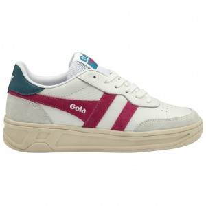 Gola Classics Topspin Sneakers Blancas Fucsia Verde Menta Colombia | 491ERBUWL