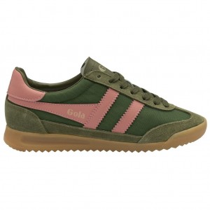 Gola Classics Tornado Sneakers Verde Coral Rosas Colombia | 958LUQWZS