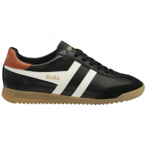 Gola Classics Torpedo Leather Sneakers Negras Blancas Naranjas Colombia | 327PRNOWK