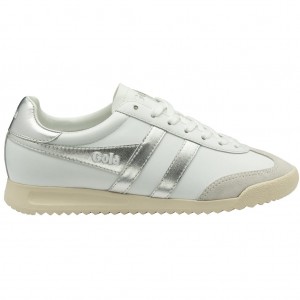 Gola Classics Torpedo Mirror Sneakers Blancas Plateadas Blancas Colombia | 791PLUBJZ