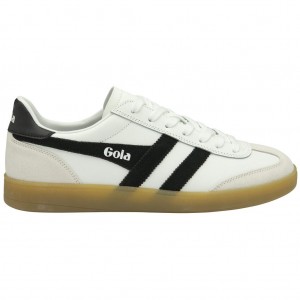 Gola Classics Viper Leather Sneakers Blancas Negras Colombia | 134WNPHOB