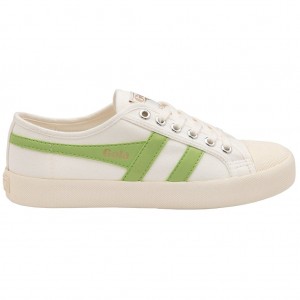 Gola Vegan Classics Coaster Shoes Blancas Verde Colombia | 539ATGPNJ