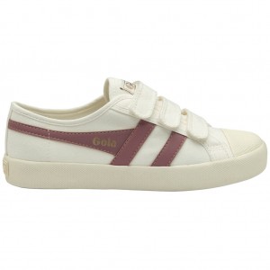 Gola Vegan Classics Coaster Strap Sneakers Blancas Rosas Colombia | 536TWCKGS
