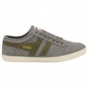 Gola Vegan Classics Comet Plimsoll Sneakers Gris Kaki Colombia | 253DAMVBI