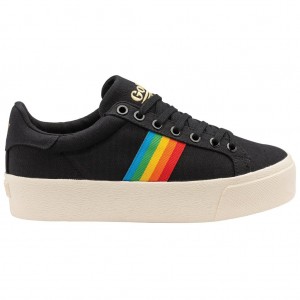 Gola Vegan Classics Orchid Platform Rainbow Shoes Negras Colombia | 157WNHRIY