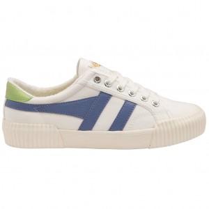 Gola Vegan Classics Rally Plimsoll Sneakers Blancas Lavanda Verde Colombia | 625MLRGVI