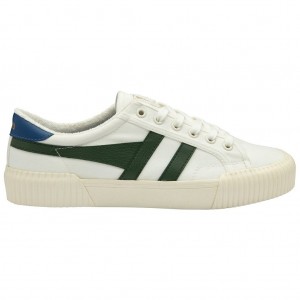 Gola Vegan Classics Rally Plimsoll Sneakers Blancas Azules Colombia | 657YEBMQA