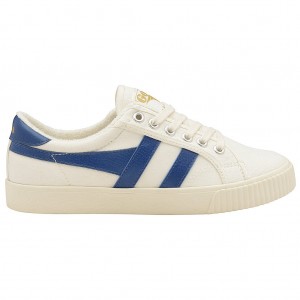 Gola Vegan Classics Tennis Mark Cox Sneakers Blancas Azules Colombia | 041EXYMLA