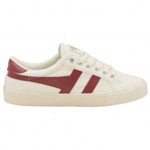 Gola Vegan Classics Tennis Mark Cox Sneakers Blancas Rojas Oscuro Colombia | 894PNOTXR