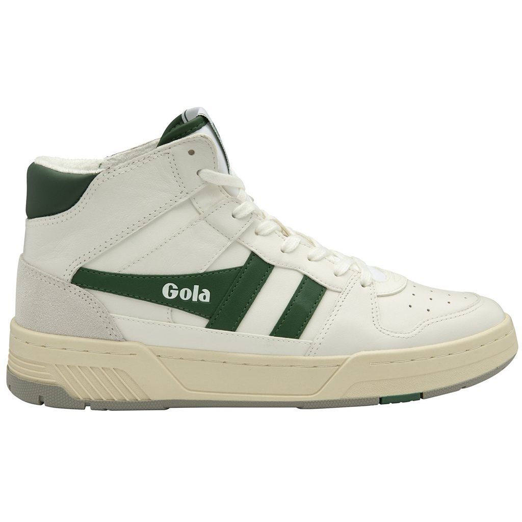 Gola Classics Allcourt High Sneakers Blancas Verde Colombia | 096KFUNGH