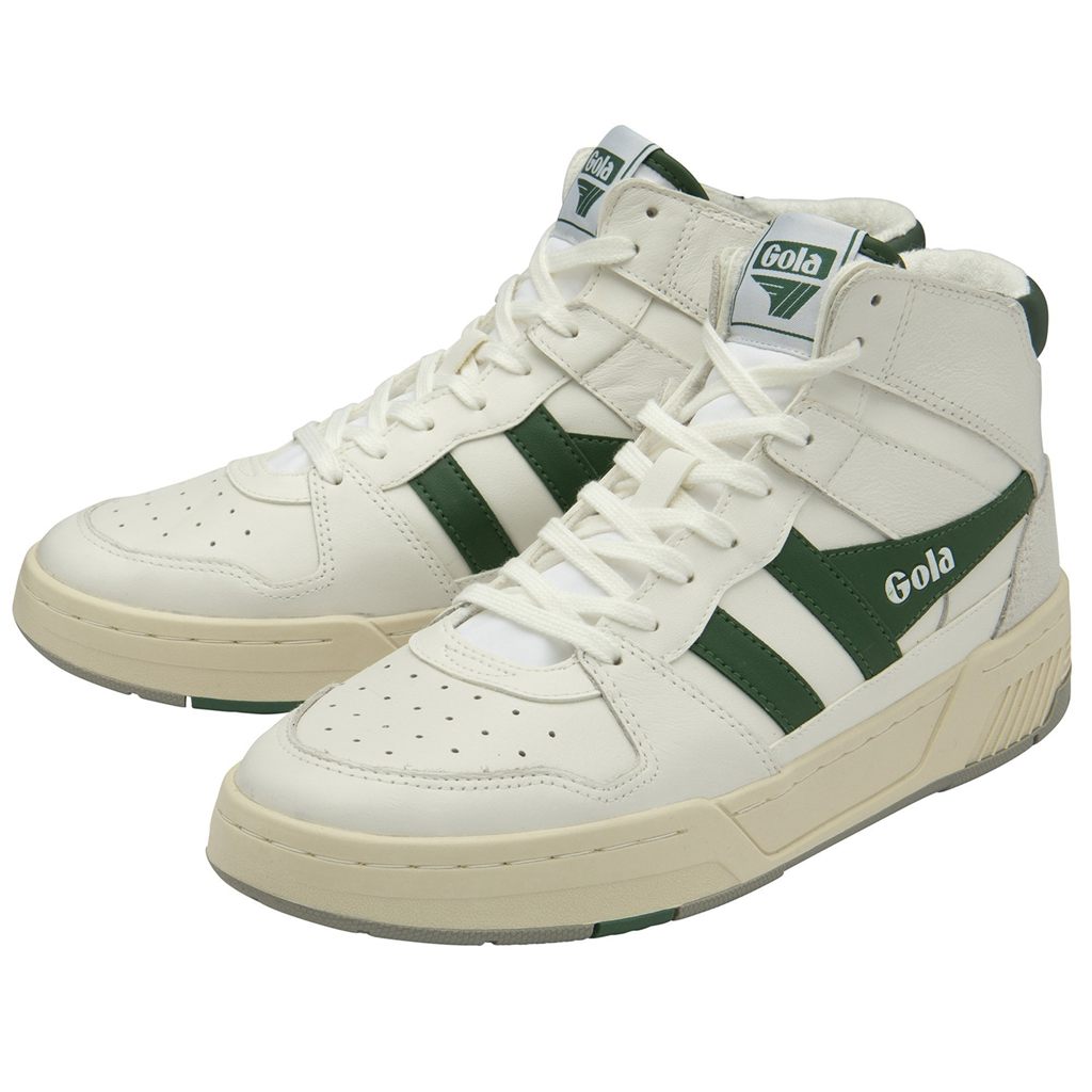 Gola Classics Allcourt High Sneakers Blancas Verde Colombia | 096KFUNGH