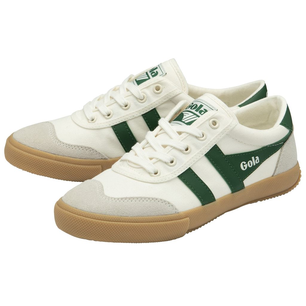 Gola Classics Badminton Plimsoll Sneakers Blancas Verde Colombia | 172HPXMKR