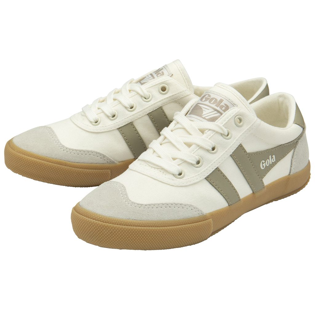Gola Classics Badminton Plimsoll Sneakers Blancas Gris Colombia | 193WJBEHL
