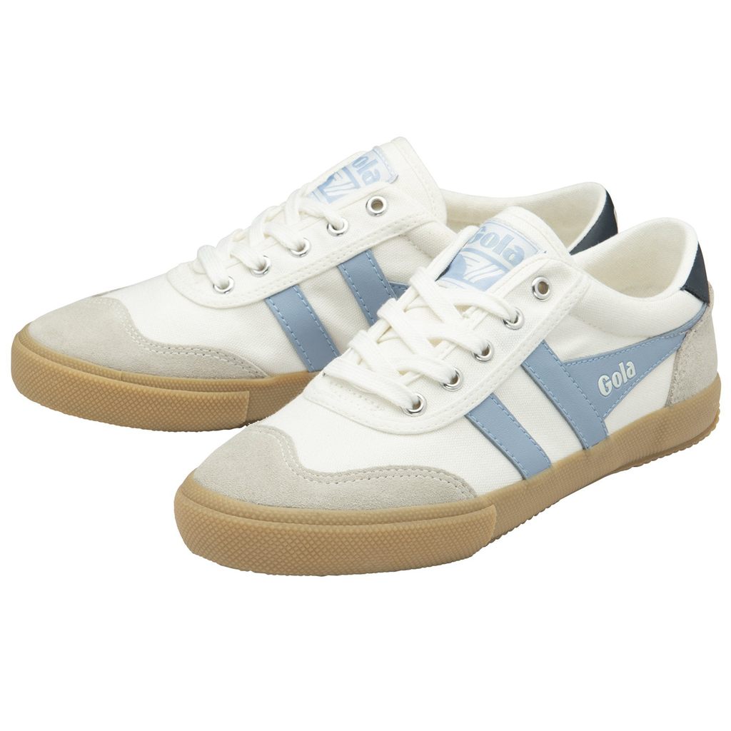 Gola Classics Badminton Plimsoll Sneakers Blancas Azul Marino Colombia | 341GCKUQB