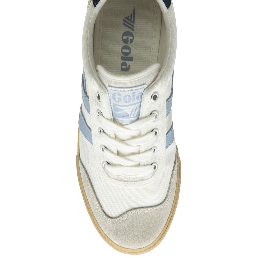 Gola Classics Badminton Plimsoll Sneakers Blancas Azul Marino Colombia | 341GCKUQB