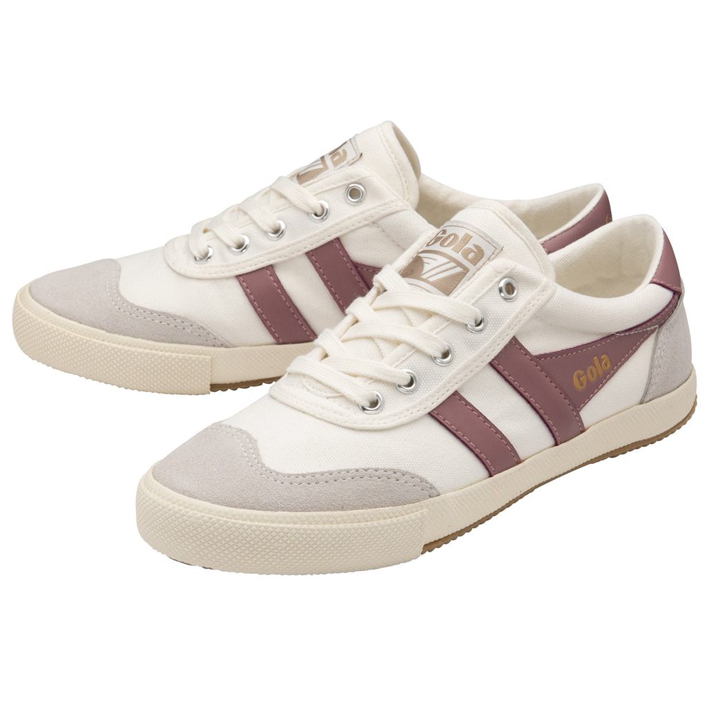 Gola Classics Badminton Plimsoll Sneakers Blancas Rosas Colombia | 912GWSMZN