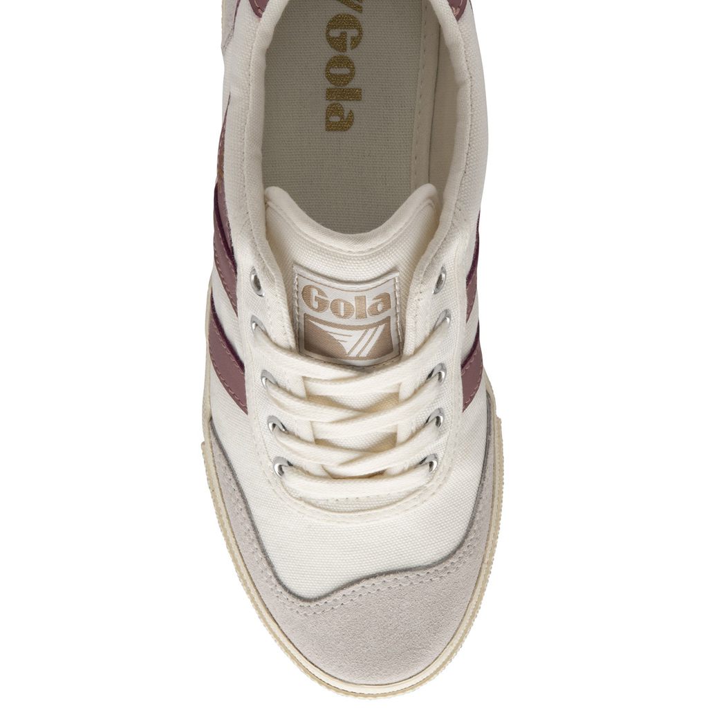 Gola Classics Badminton Plimsoll Sneakers Blancas Rosas Colombia | 912GWSMZN