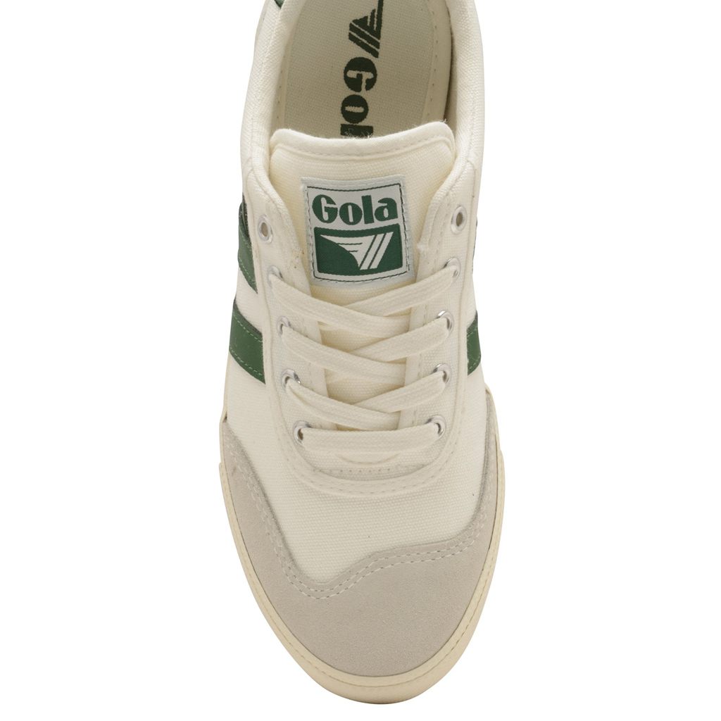 Gola Classics Badminton Plimsoll Sneakers Blancas Verde Colombia | 068QTZNKY