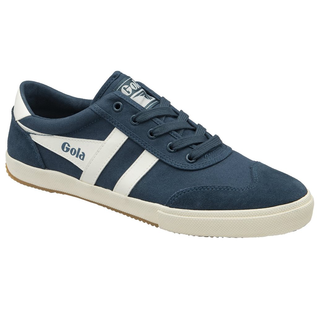 Gola Classics Badminton Plimsoll Sneakers Azules Blancas Colombia | 456DBWOIK