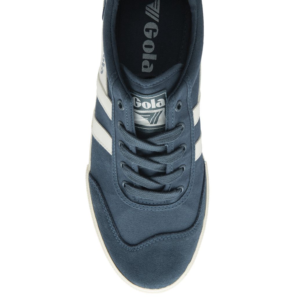 Gola Classics Badminton Plimsoll Sneakers Azules Blancas Colombia | 456DBWOIK