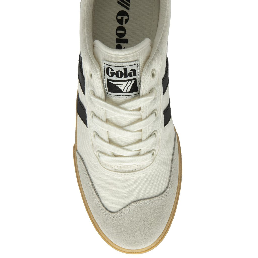 Gola Classics Badminton Plimsoll Sneakers Blancas Negras Colombia | 172BHCOEK