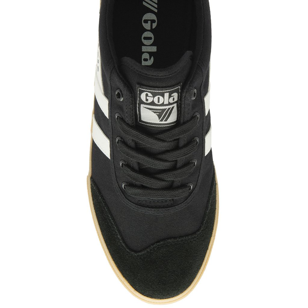 Gola Classics Badminton Plimsoll Sneakers Negras Blancas Colombia | 325MROTPV