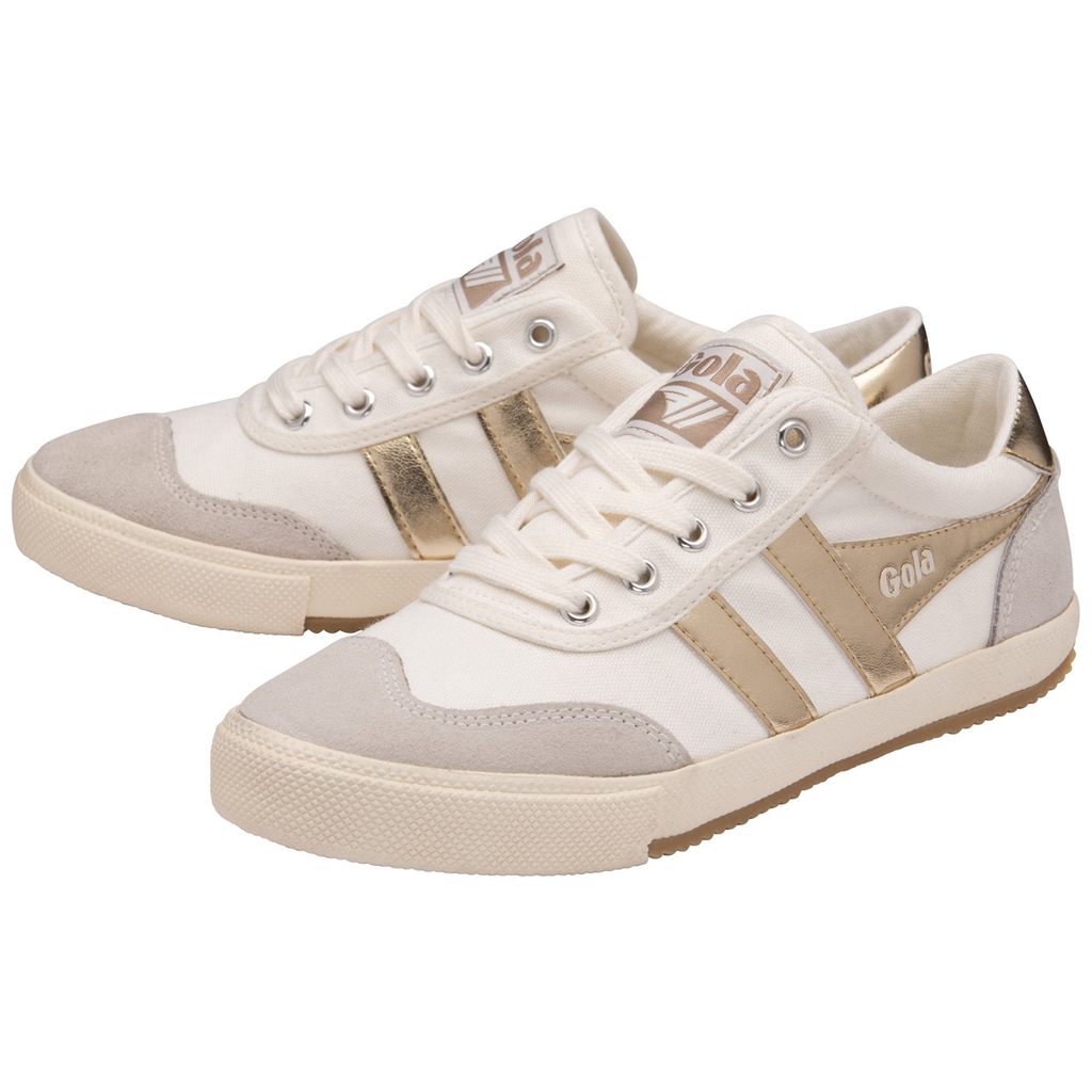 Gola Classics Badminton Sneakers Blancas Doradas Colombia | 564UFQTPW