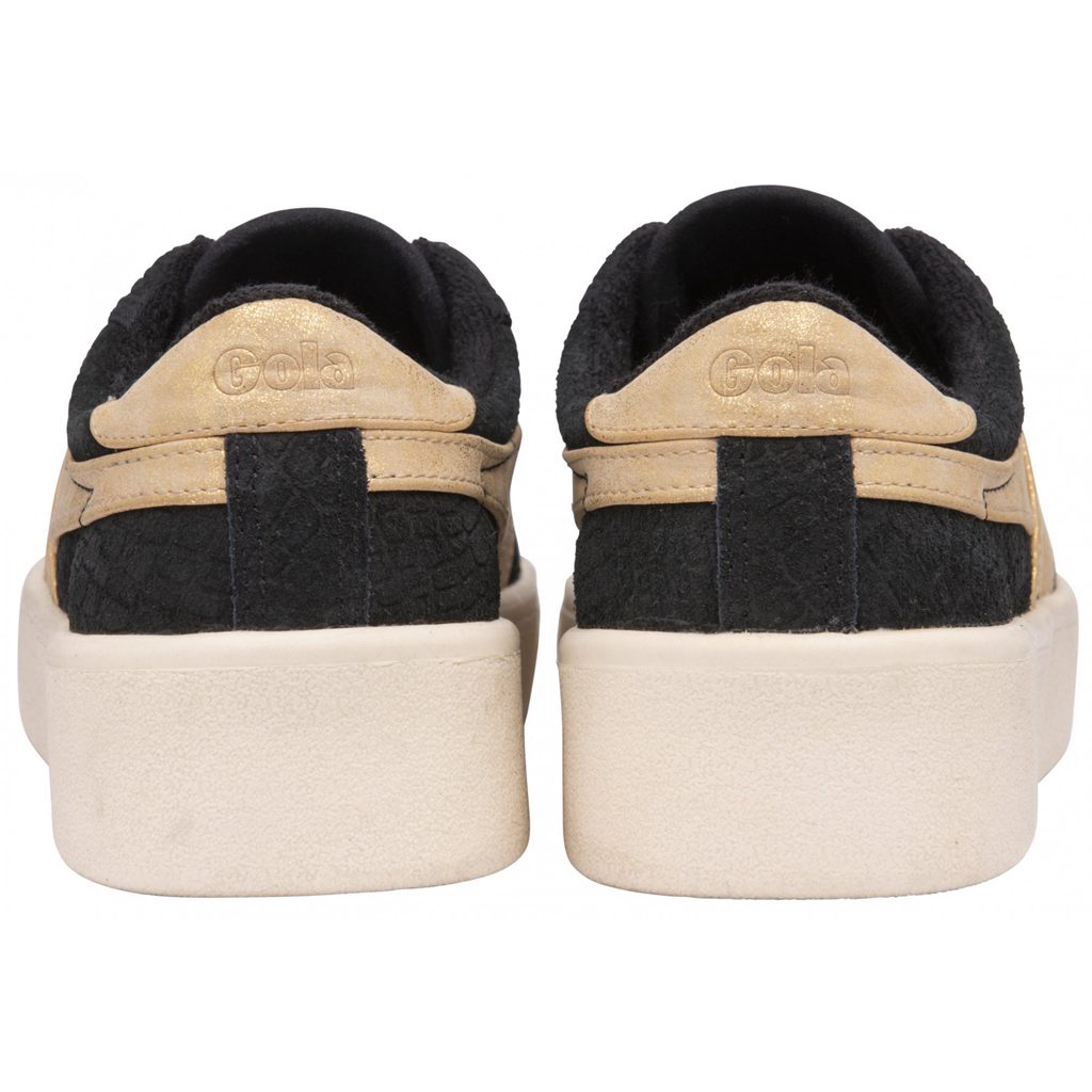 Gola Classics Baseline Mark Cox Mirror Shoes Negras Doradas Colombia | 675ZAFYKH