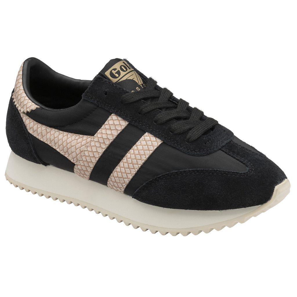 Gola Classics Boston '78 Snake Sneakers Negras Rosas Colombia | 691NDSOUG