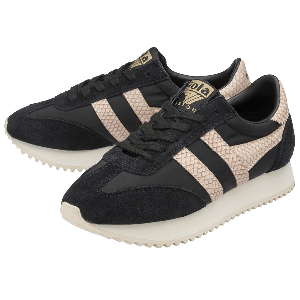Gola Classics Boston '78 Snake Sneakers Negras Rosas Colombia | 691NDSOUG