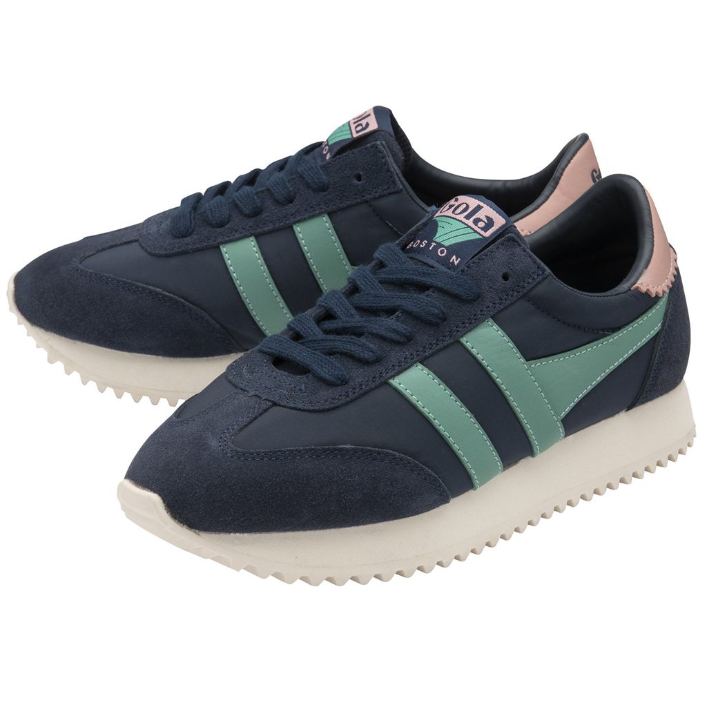 Gola Classics Boston '78 Sneakers Azul Marino Verde Coral Rosas Colombia | 813JMZCPA