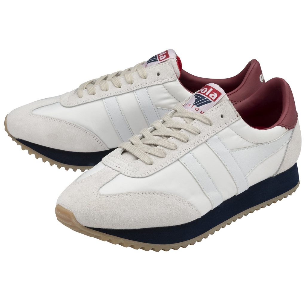 Gola Classics Boston '78 Sneakers Blancas Azul Marino Rojas Oscuro Colombia | 251ASDJPL