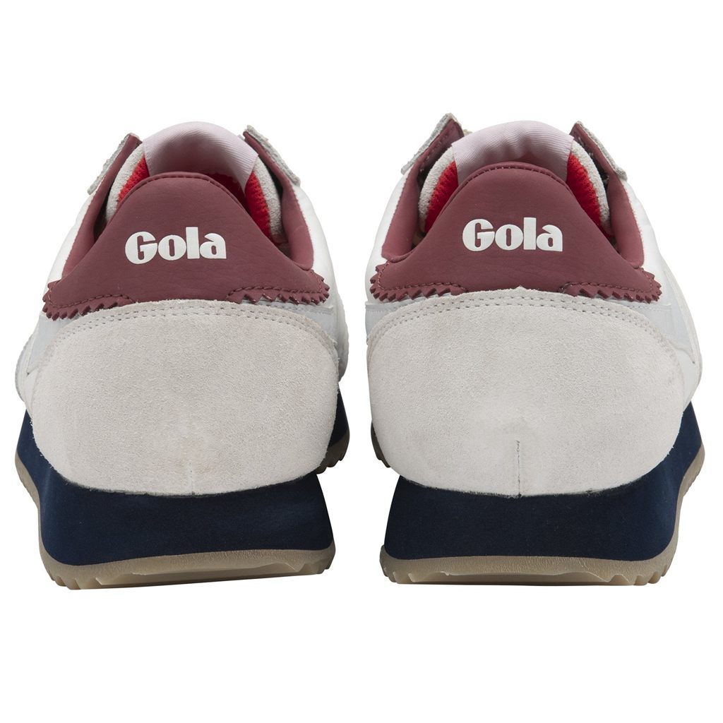 Gola Classics Boston '78 Sneakers Blancas Azul Marino Rojas Oscuro Colombia | 251ASDJPL