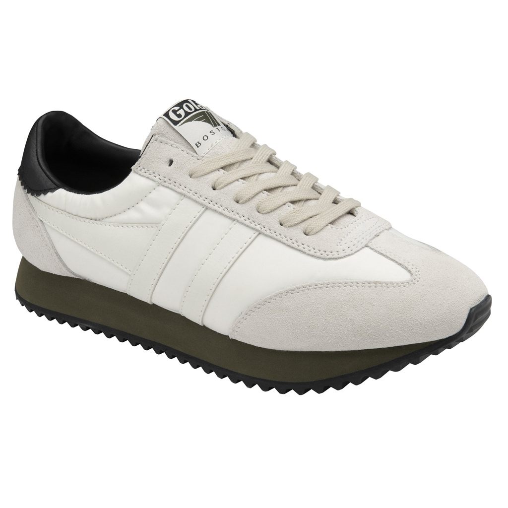 Gola Classics Boston '78 Sneakers Blancas Kaki Negras Colombia | 417HTWQXG