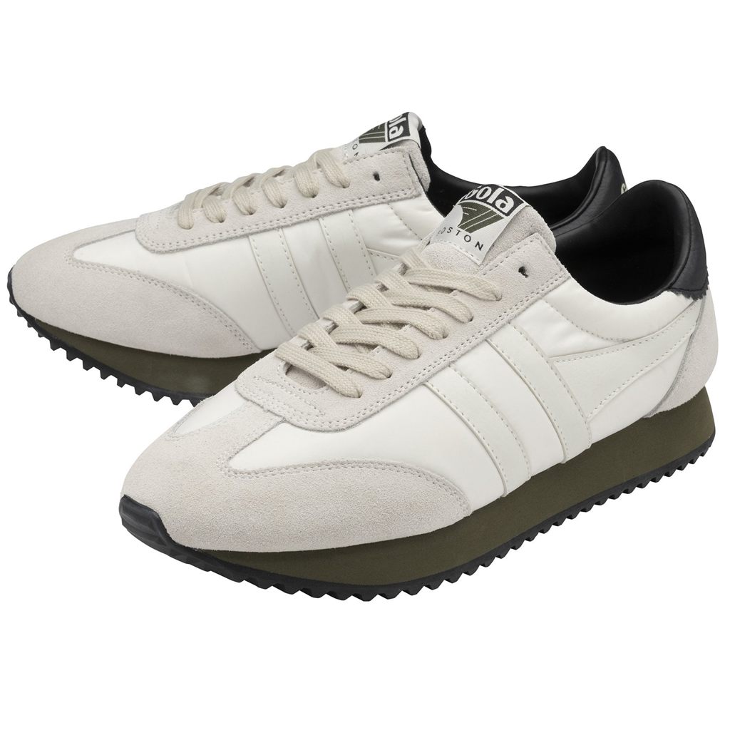 Gola Classics Boston '78 Sneakers Blancas Kaki Negras Colombia | 417HTWQXG