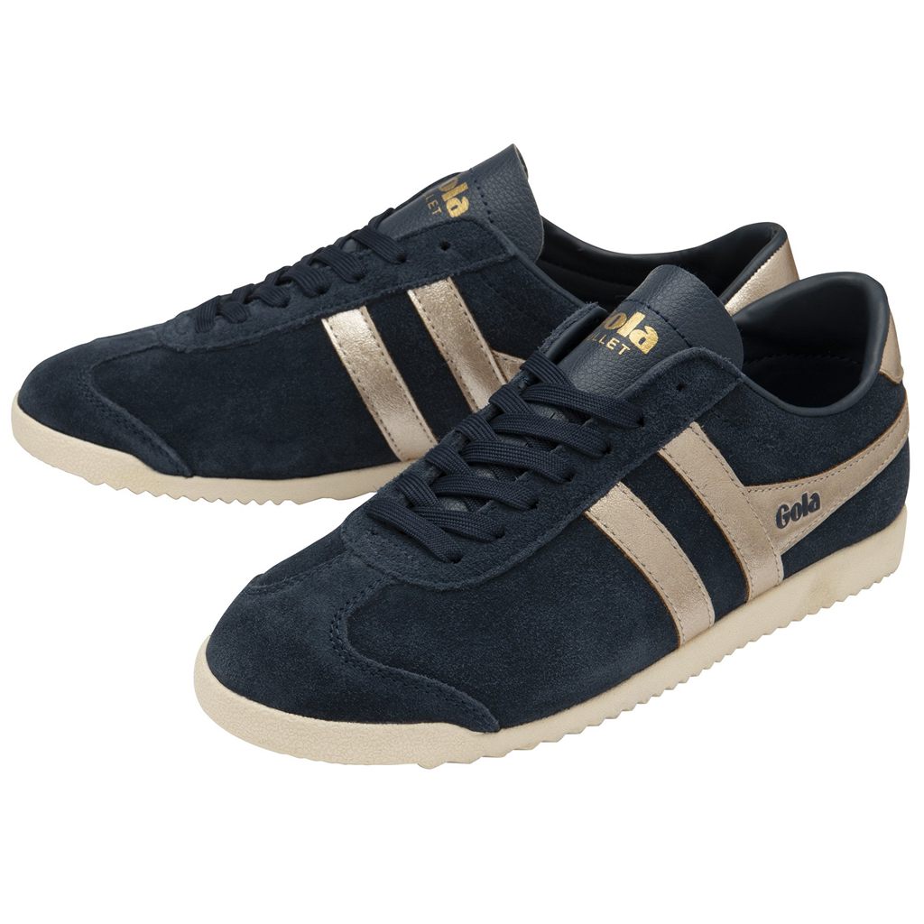 Gola Classics Bullet Flame Sneakers Azul Marino Rosas Doradas Colombia | 324IDEHRZ