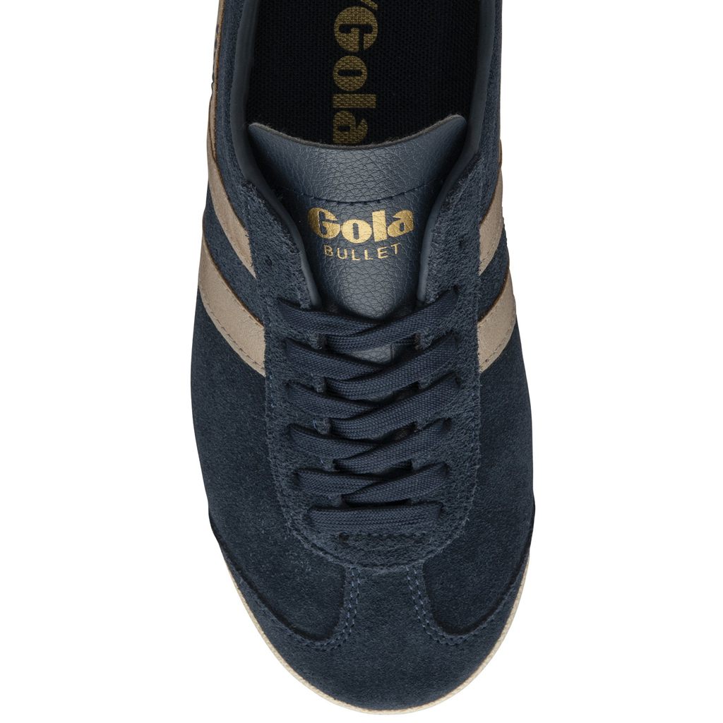 Gola Classics Bullet Flame Sneakers Azul Marino Rosas Doradas Colombia | 324IDEHRZ