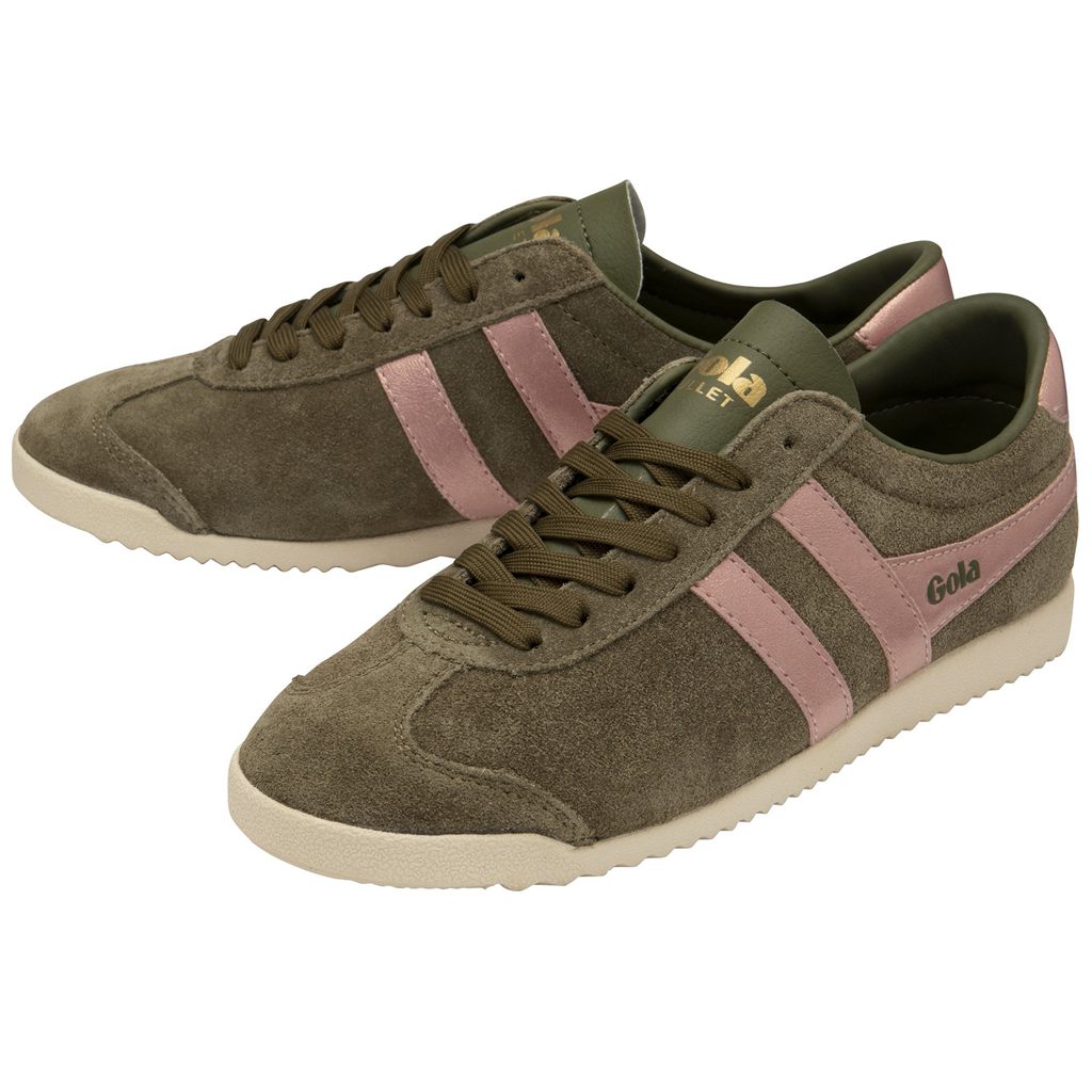Gola Classics Bullet Flame Sneakers Kaki Rosas Colombia | 435MKLXZN