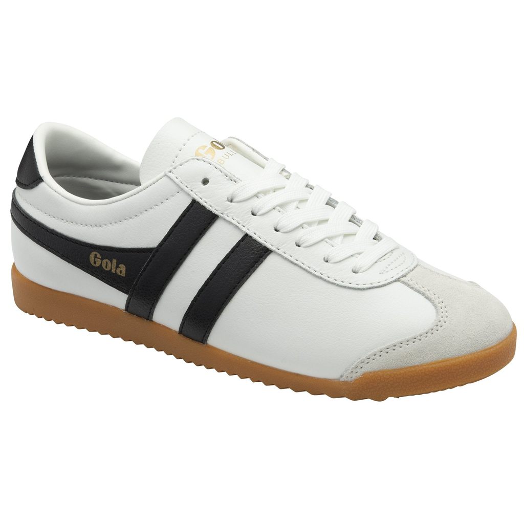 Gola Classics Bullet Leather Sneakers Blancas Negras Colombia | 473OXSTFJ