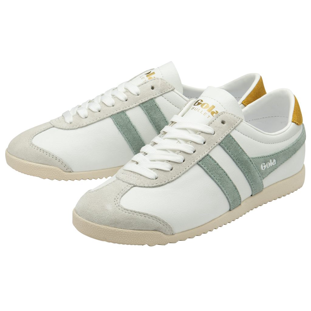 Gola Classics Bullet Pure Sneakers Blancas Verde Colombia | 349PQZXBW
