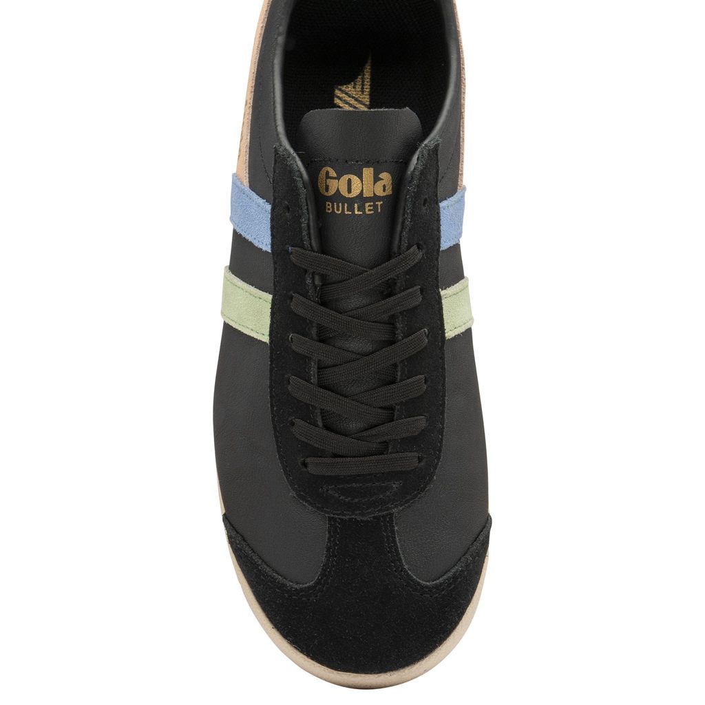 Gola Classics Bullet Trident Sneakers Negras Verde Azules Colombia | 478GWSEYC