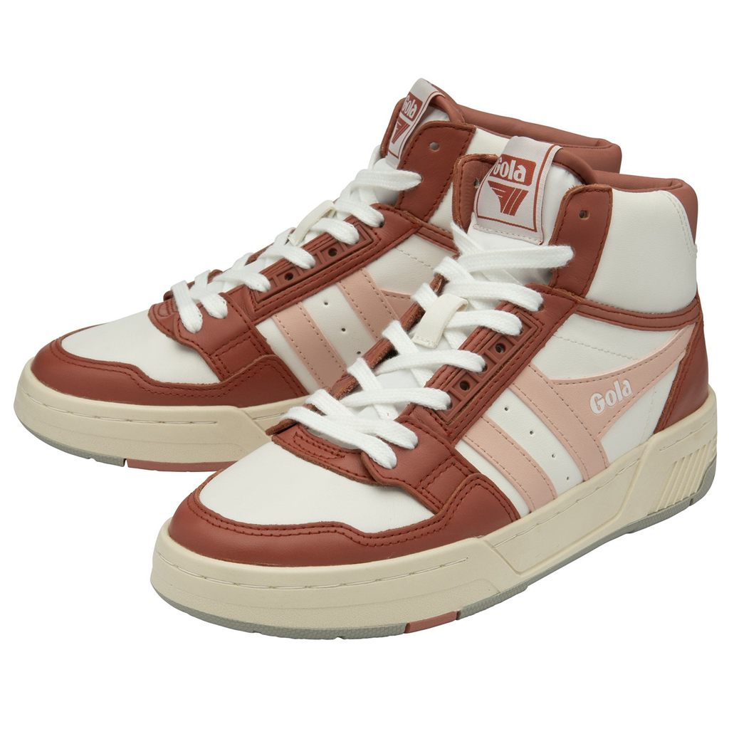 Gola Classics Challenge High Sneakers Blancas Naranjas Rosas Colombia | 613IWJOTK