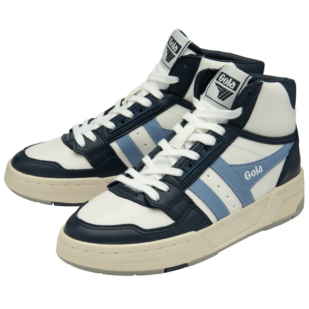 Gola Classics Challenge High Sneakers Blancas Azul Marino Azules Colombia | 947XVIZKA