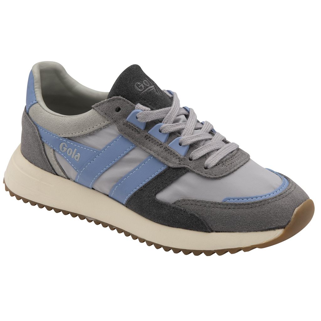 Gola Classics Chicago Sneakers Gris Claro Azules Azules Colombia | 742HFOVPJ