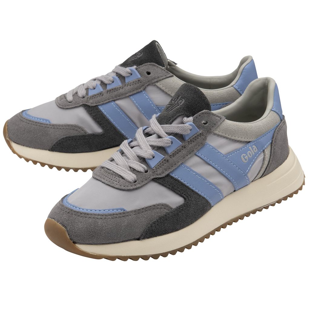 Gola Classics Chicago Sneakers Gris Claro Azules Azules Colombia | 742HFOVPJ