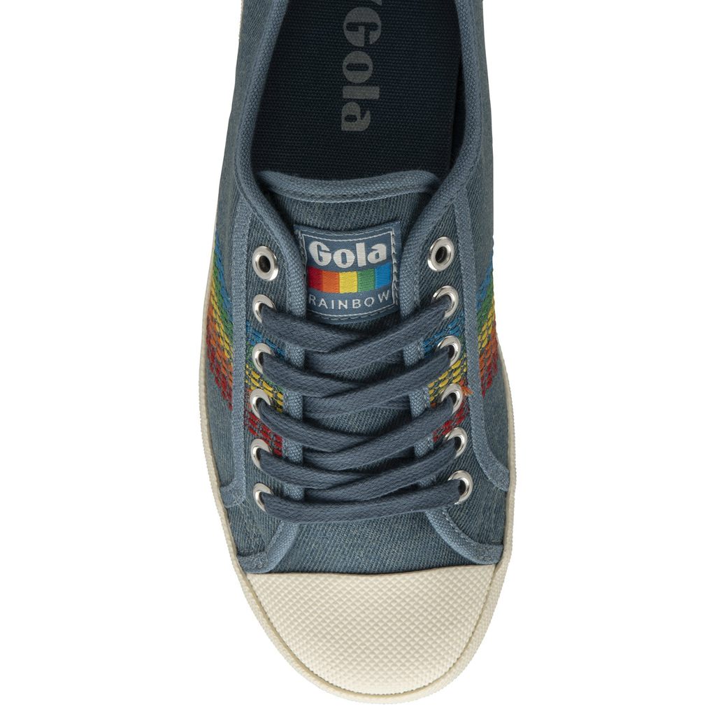 Gola Classics Coaster Rainbow Stitch Shoes Denim Multi Colombia | 839ZLCYPT